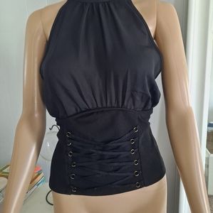 Charlotte Russe Halter neck top w/ gold details